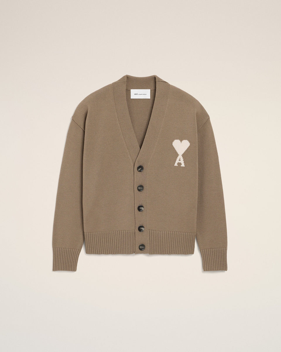 Beige Wool Ami De Coeur Cardigan