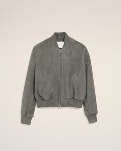Grey Goat Leather Ami De Coeur Zipped Jacket
