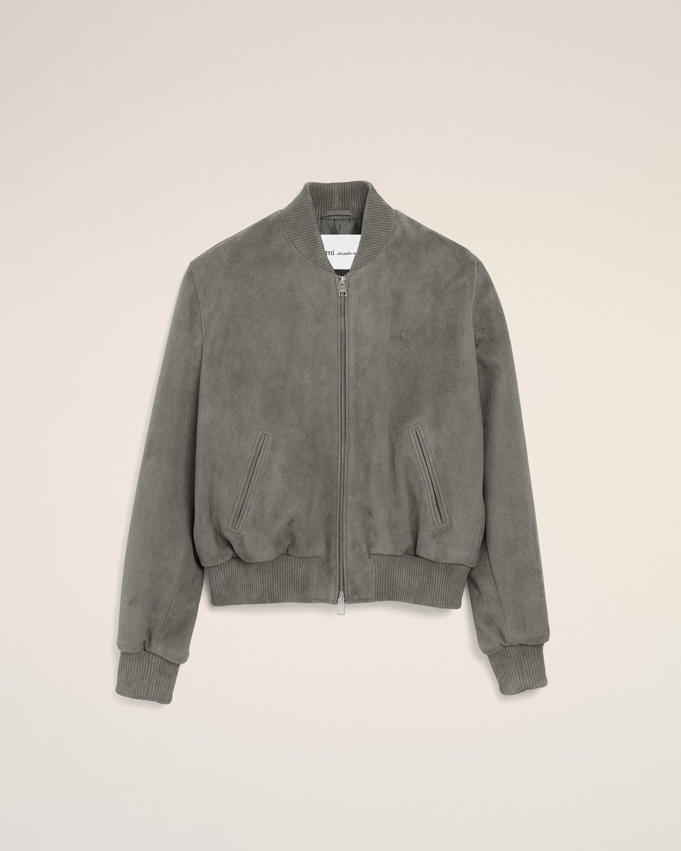 Grey Goat Leather Ami De Coeur Zipped Jacket