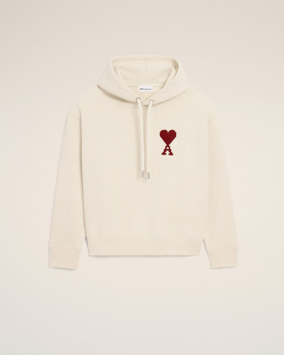 White Cotton Ami De Coeur Hoodie