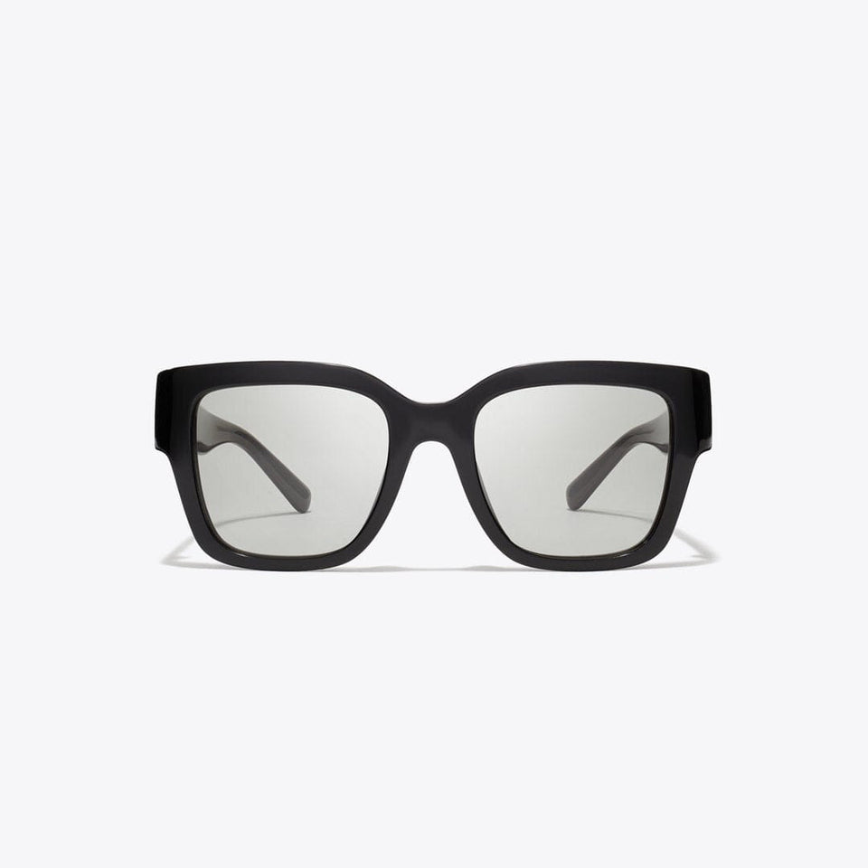 Tory Burch Miller Square Sunglasses BLACK/GRAY GRADIENT