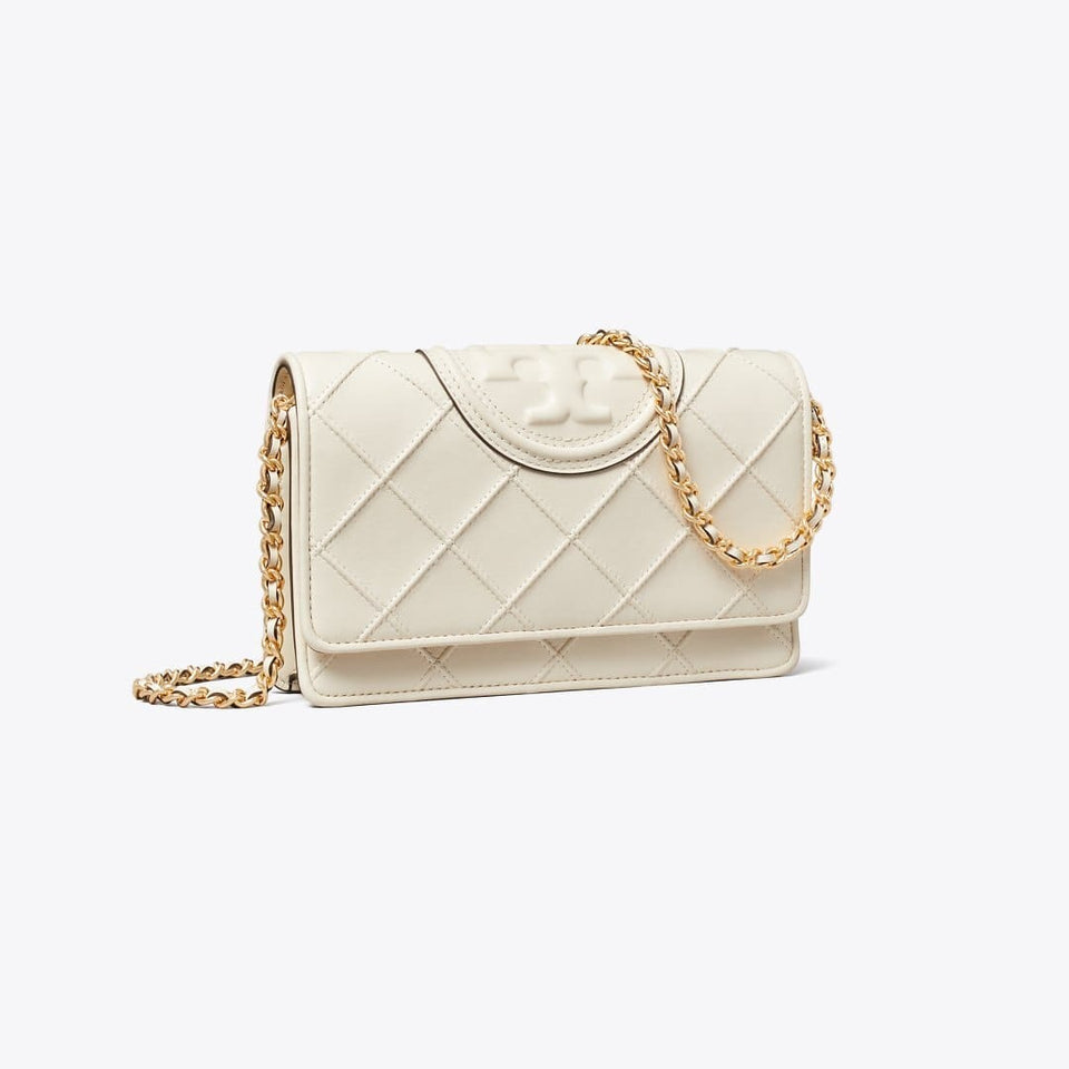 Tory Burch Fleming Crossbody Light Cream