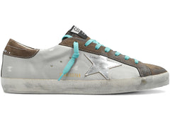 Golden Goose Super-Star Grey Brown Turquoise