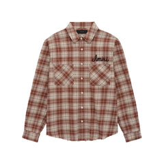 Amiri Shotgun Flannel Shirt 'Chocolate'