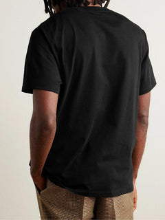 Loewe Blue Anagram on Black T-Shirt Relaxed Fit