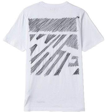 Off-White Scribble Diag Oversized S/S White T-Shirt