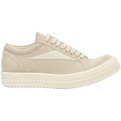 Rick Owens Scarpe Pelle Vintage Low Sneaker Pearl Dirty Milk
