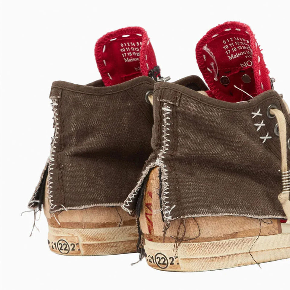 Maison Margiela LOVED TO DEATH SNEAKERS - BROWN / RED