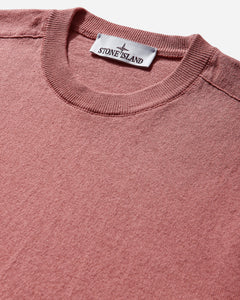 Stone Island Men's Light Raw Hand Organic Cotton Sweater Oleander