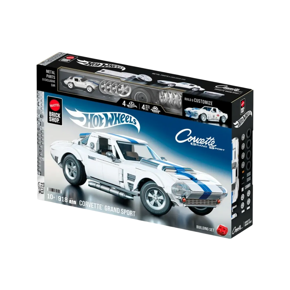 Mattel Brick Shop Hot Wheels Corvette Grand Sport Building Set