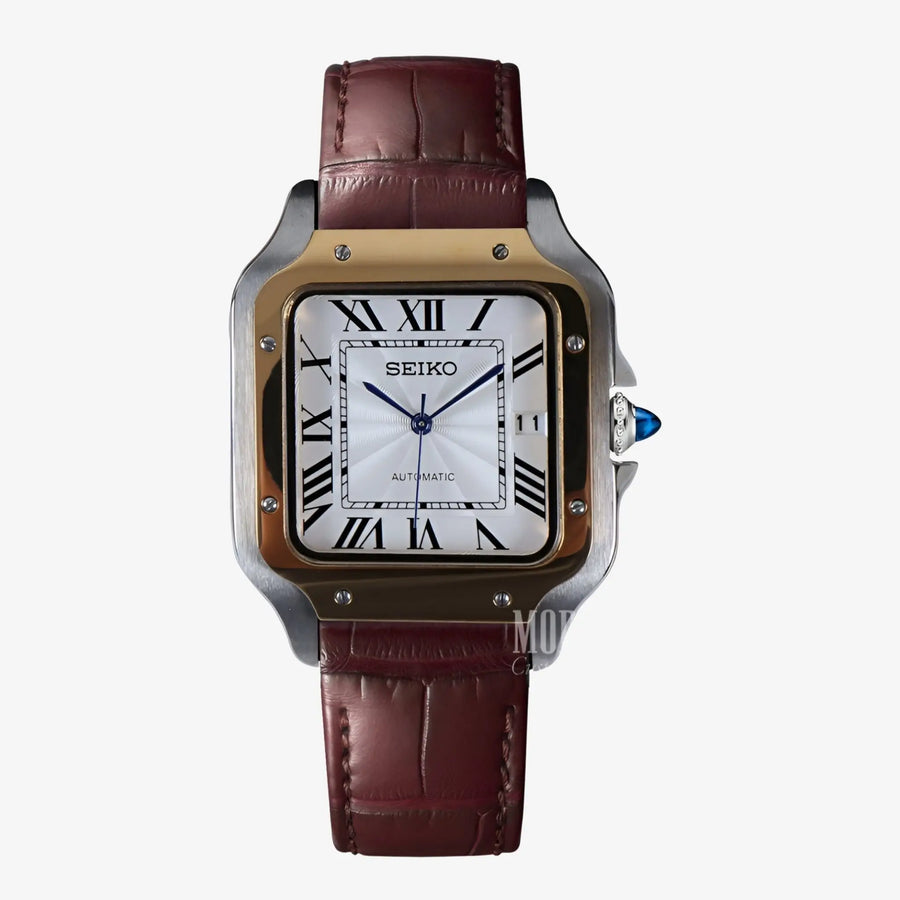 Santeiko White Brown Leather