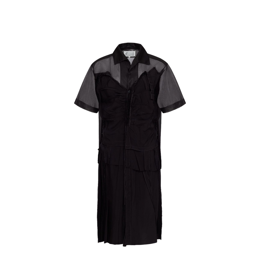 Black Mesh Design Dress