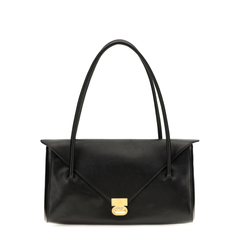 Marni East West Calf Leather Shoulder Bag - Black