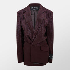 Short Wool Long Sleeve Blazer Dress