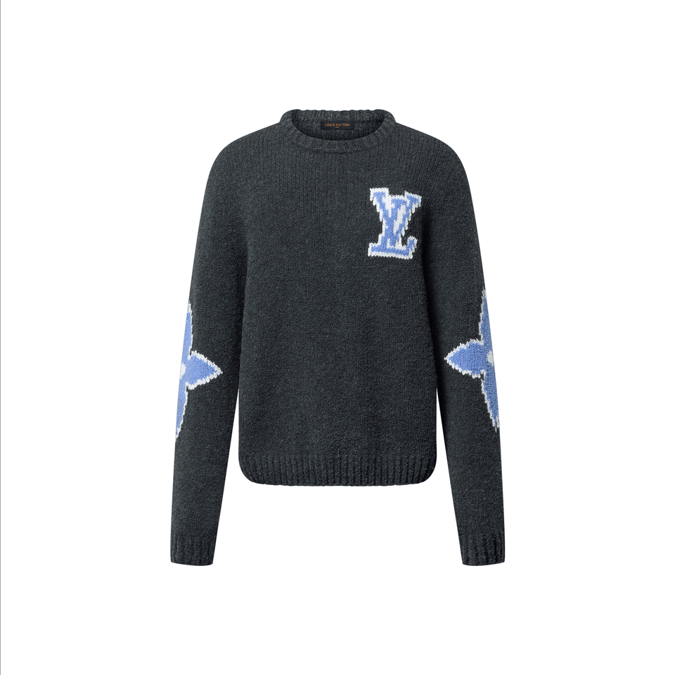 LOUIS VUITTON Chunky Wool Blend Pullover Deep Gray (FW24)