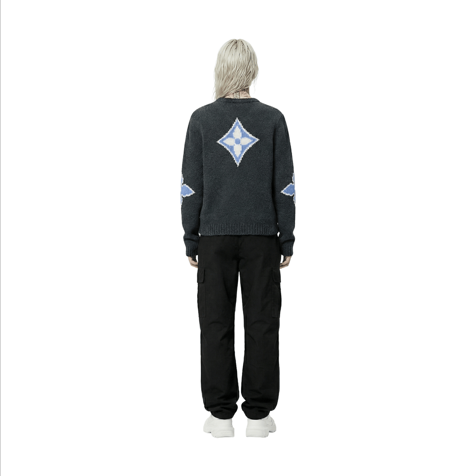 LOUIS VUITTON Chunky Wool Blend Pullover Deep Gray (FW24)
