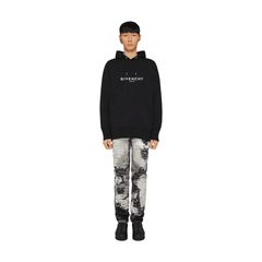 GIVENCHY Classic Fit Reverse Print Hoodie Black (FW22)