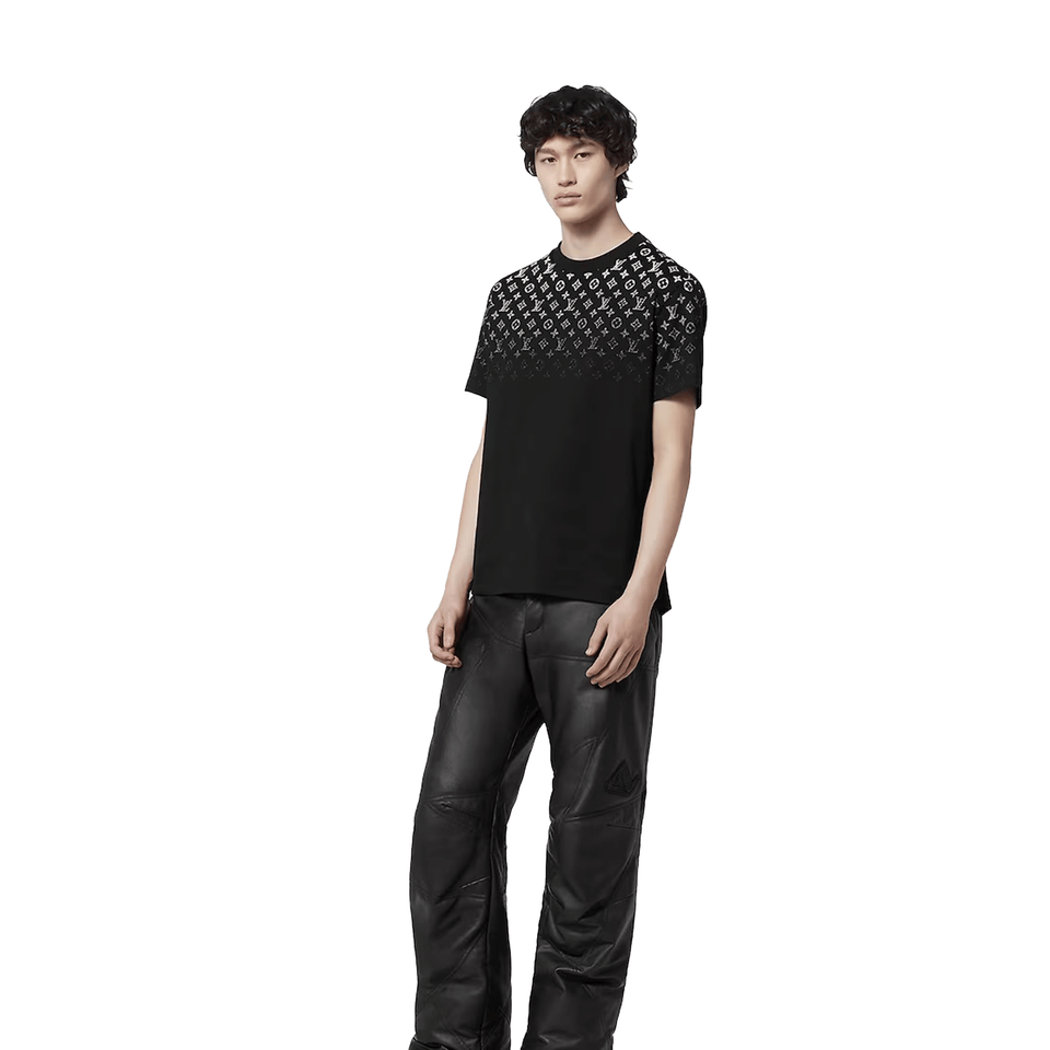 LOUIS VUITTON Gradient Cotton Tee White/Black (SS25)