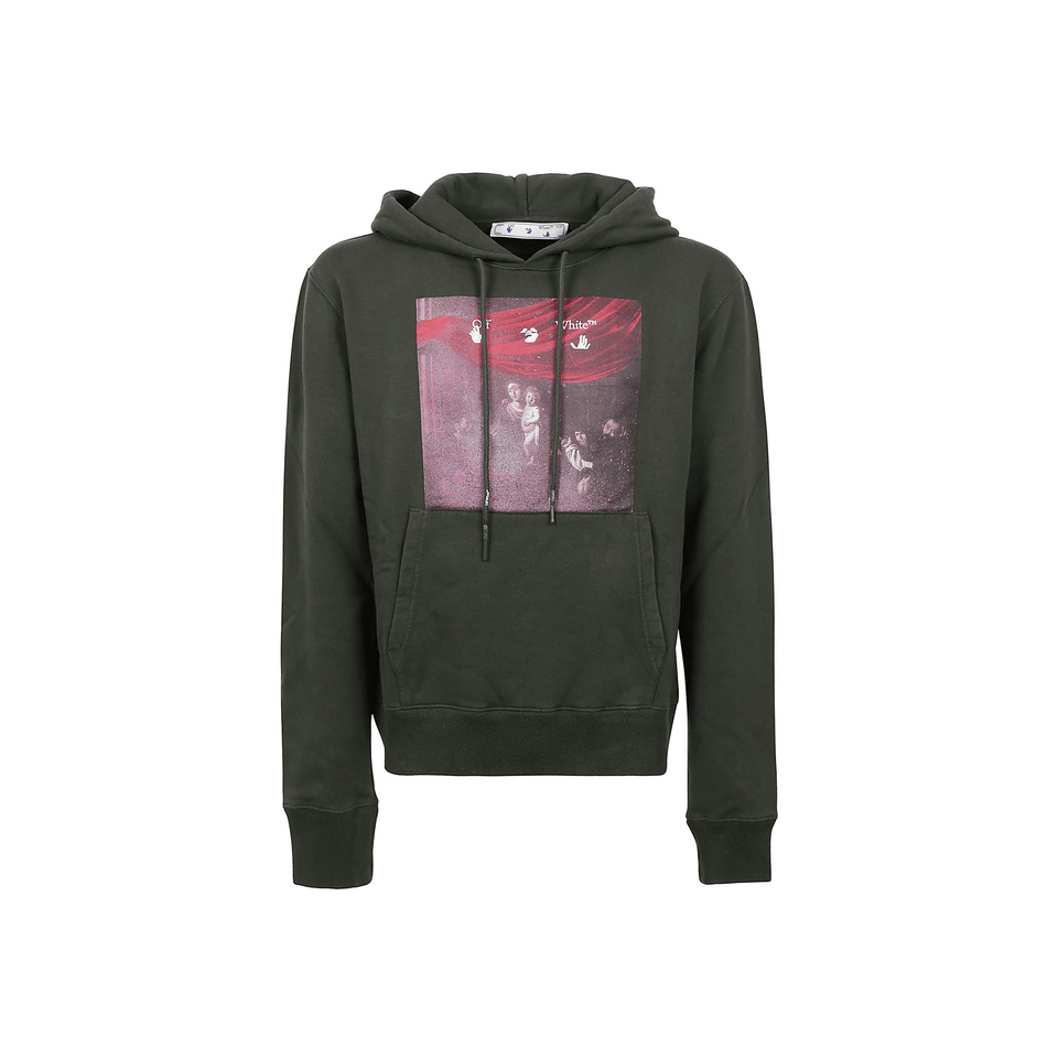 OFF-WHITE Sprayed Caravaggio Slim Hoodie Rosin/White (SS21)