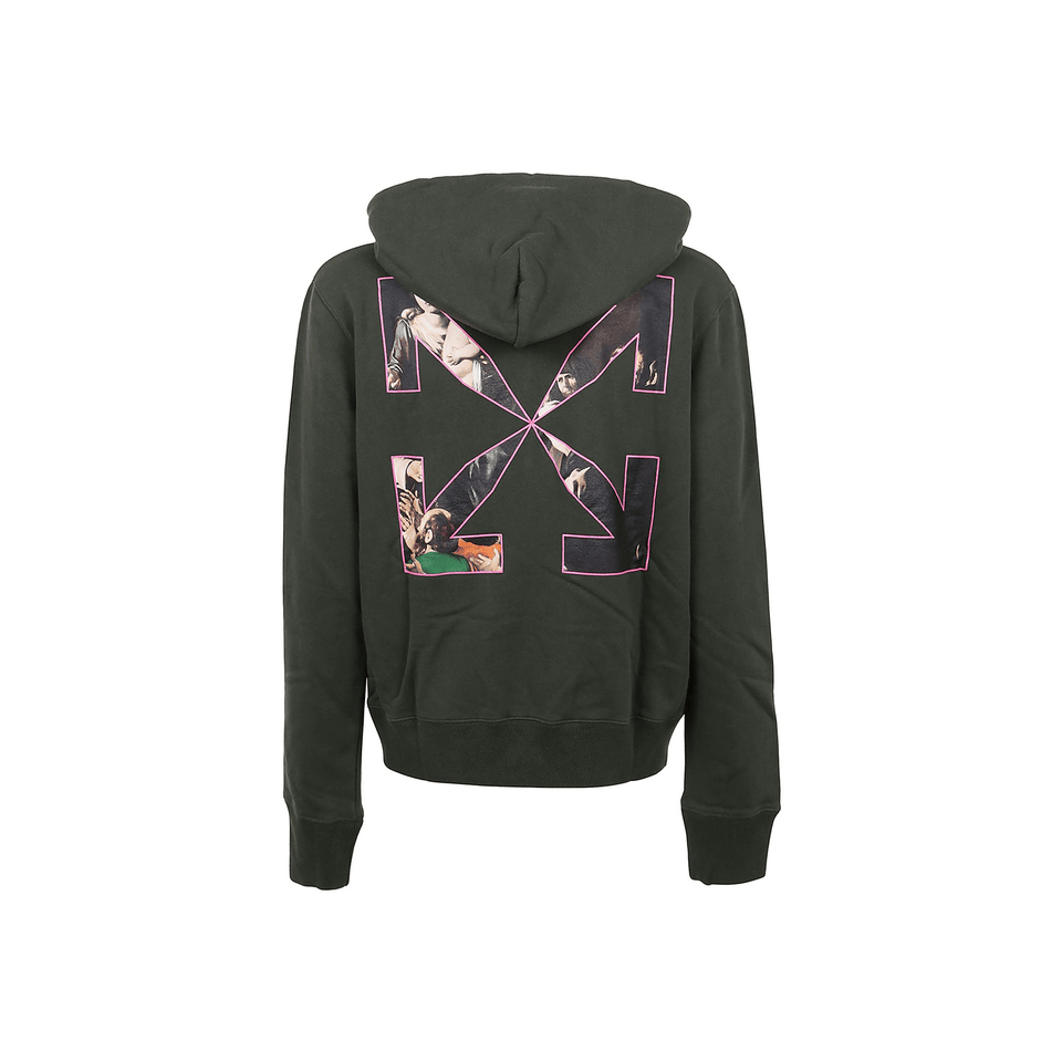 OFF-WHITE Sprayed Caravaggio Slim Hoodie Rosin/White (SS21)