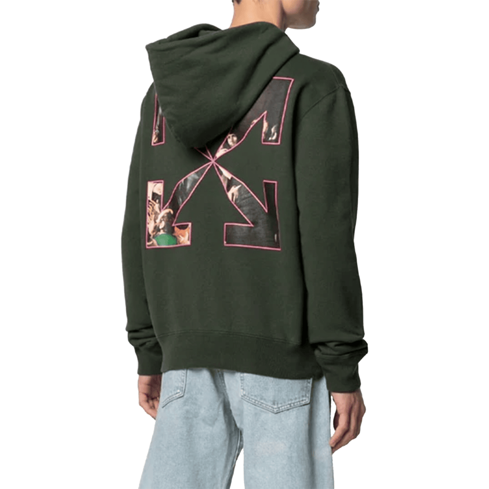 OFF-WHITE Sprayed Caravaggio Slim Hoodie Rosin/White (SS21)