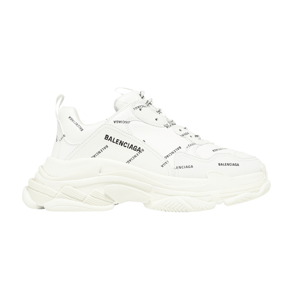 Balenciaga Triple S Sneaker Allover Logo - White