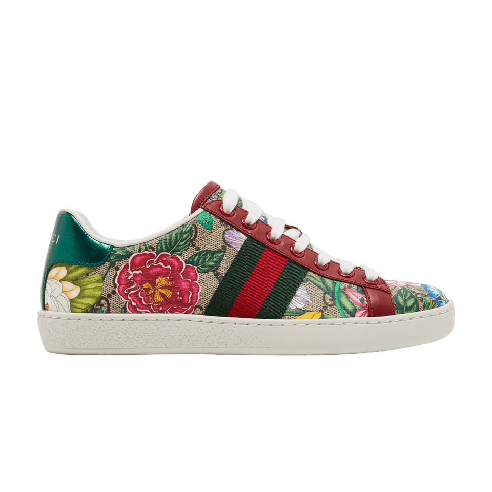 Gucci Wmns Ace GG Supreme Low 'Flora Print - Red'