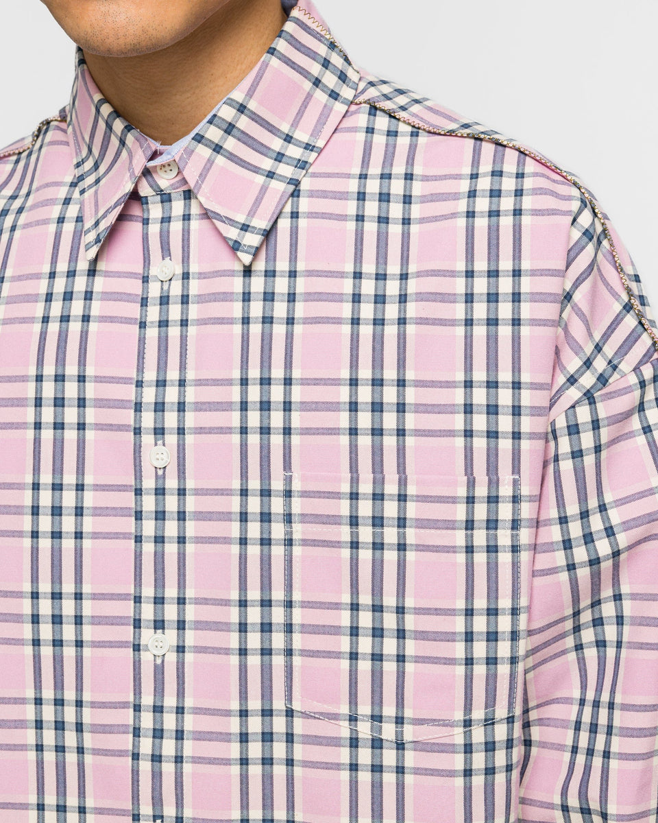 Marni Check Compact Cotton Long-Sleeved Shirt - Quartz