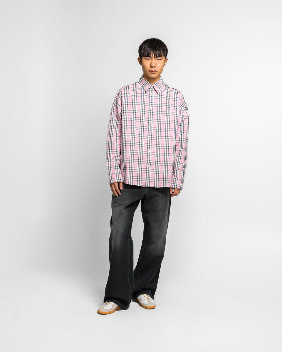 Marni Check Compact Cotton Long-Sleeved Shirt - Quartz