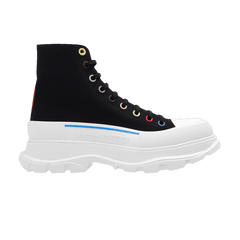 Alexander McQueen Tread Slick Boots Black Multicolor Eyelets