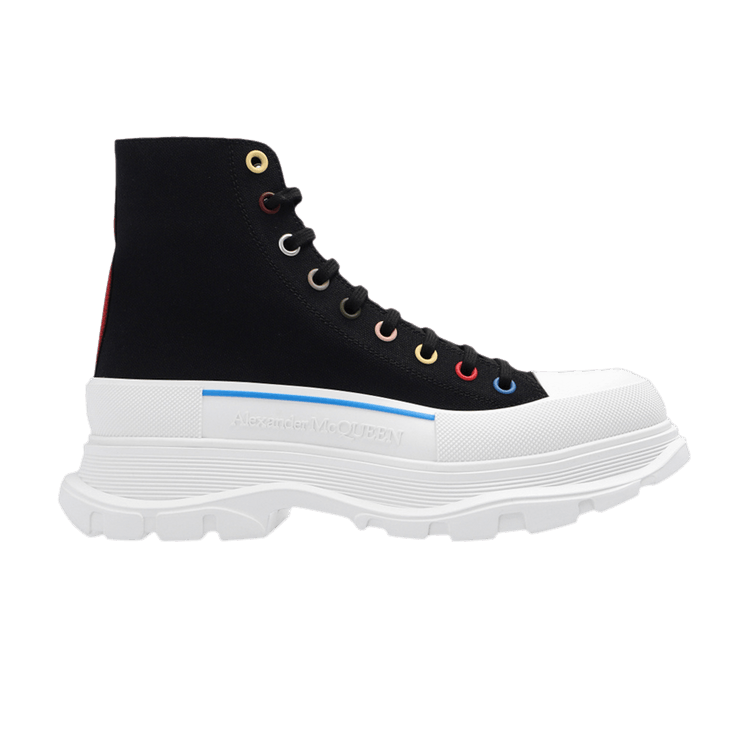 Alexander McQueen Tread Slick Boots Black Multicolor Eyelets