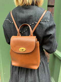 Mulberry Oak Leather Mini Bayswater Backpack