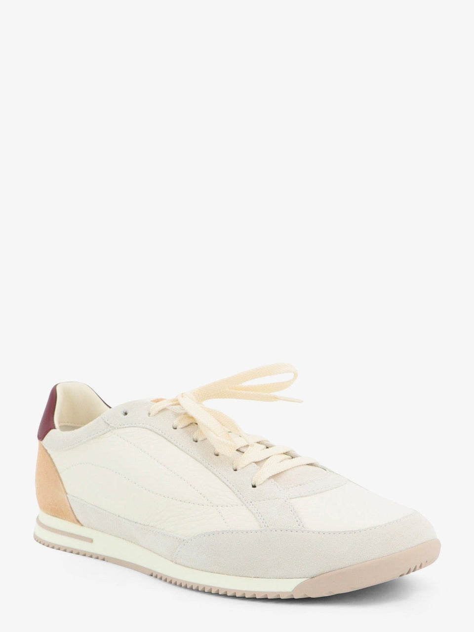 Brunello Cucinelli Leather sneakers with suede inserts