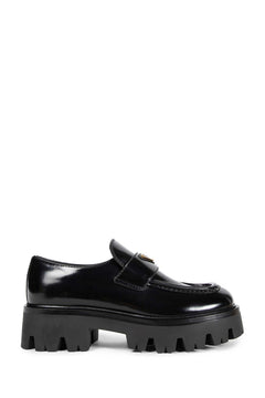 Prada Brushed Leather Platform Loafers
