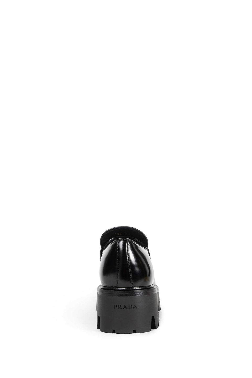 Prada Brushed Leather Platform Loafers