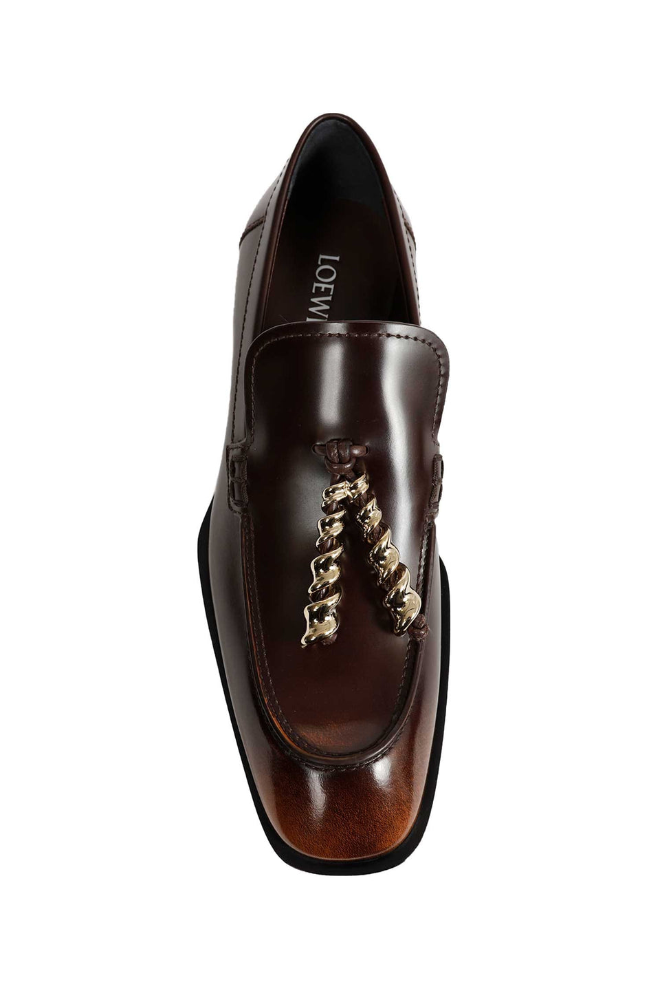 Loewe Edge Hand-brushed Leather Loafers