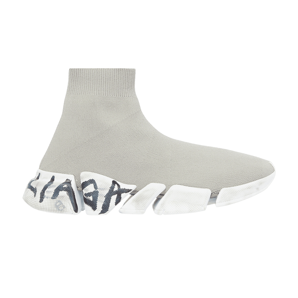 Balenciaga Speed 2.0 Sneaker Worn-Out Graffiti - Grey
