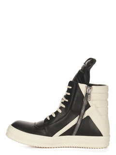 Rick Owens Rick Owen's Men's Geobasket High Sneakers 'Black Milk'