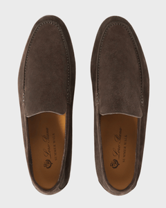Loro Piana Summer Walk Warm Loafers Gray