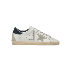 Golden Goose Super-Star With Suede Star And Blue Heel Tab