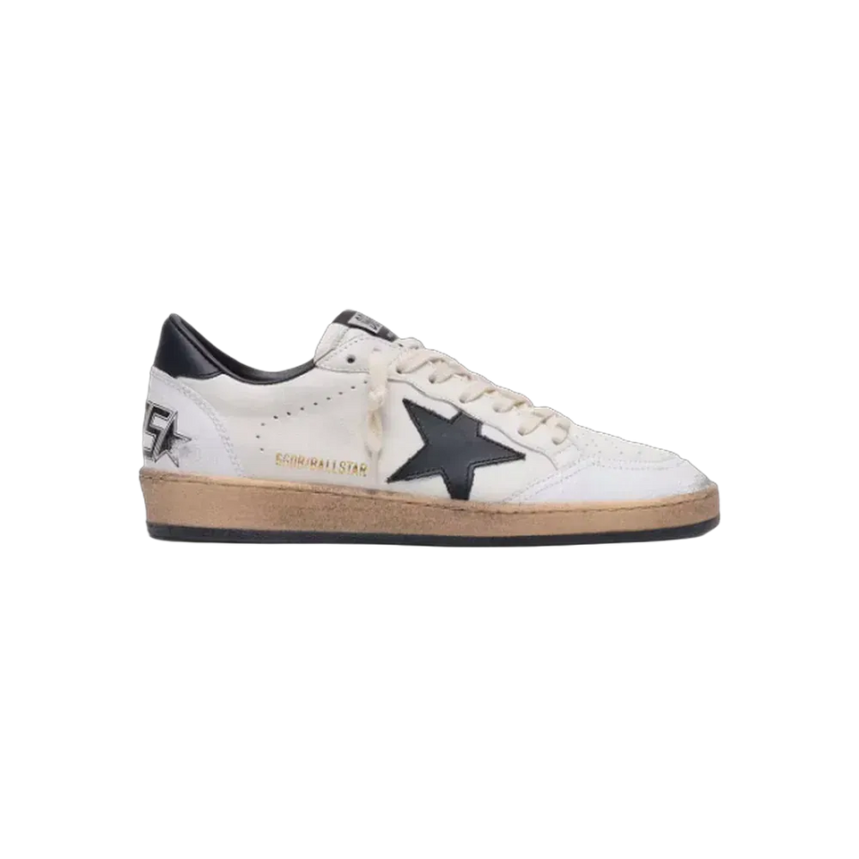 Golden Goose Ball Star In Nappa With Black Star And Black Heel Tab