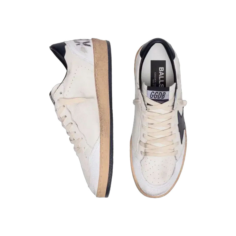 Golden Goose Ball Star In Nappa With Black Star And Black Heel Tab