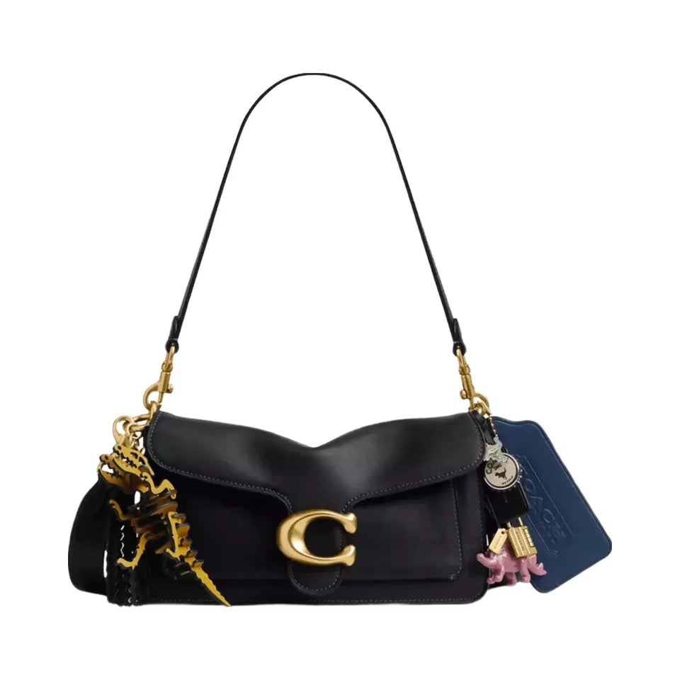 Coach Rexy 10th Birthday Tabby Shoulder Bag 26 With Charms in Brass Black