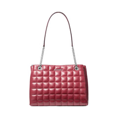 Michael Kors Soho Medium Quilted Tote Bag Maroon