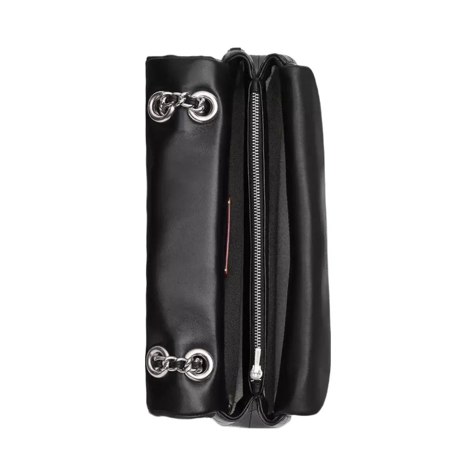 Coach Tabby Chain Crossbody Bag 19 With Quilting in Silver Black