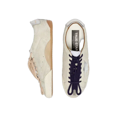 Golden Goose True-Star In Light Gray Suede With Metallic Silver Star And Heel Tab