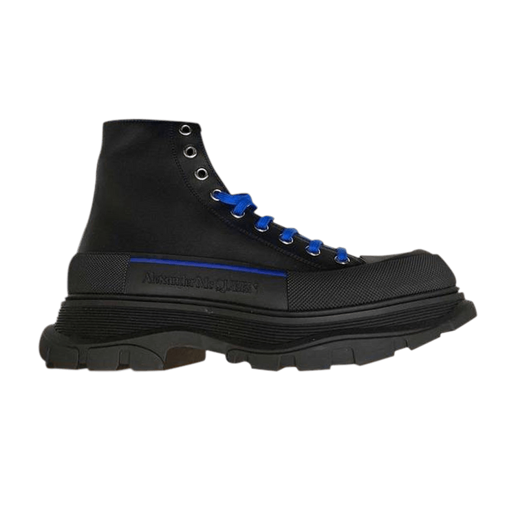 Alexander McQueen Tread Slick Boot Black Ultramarine