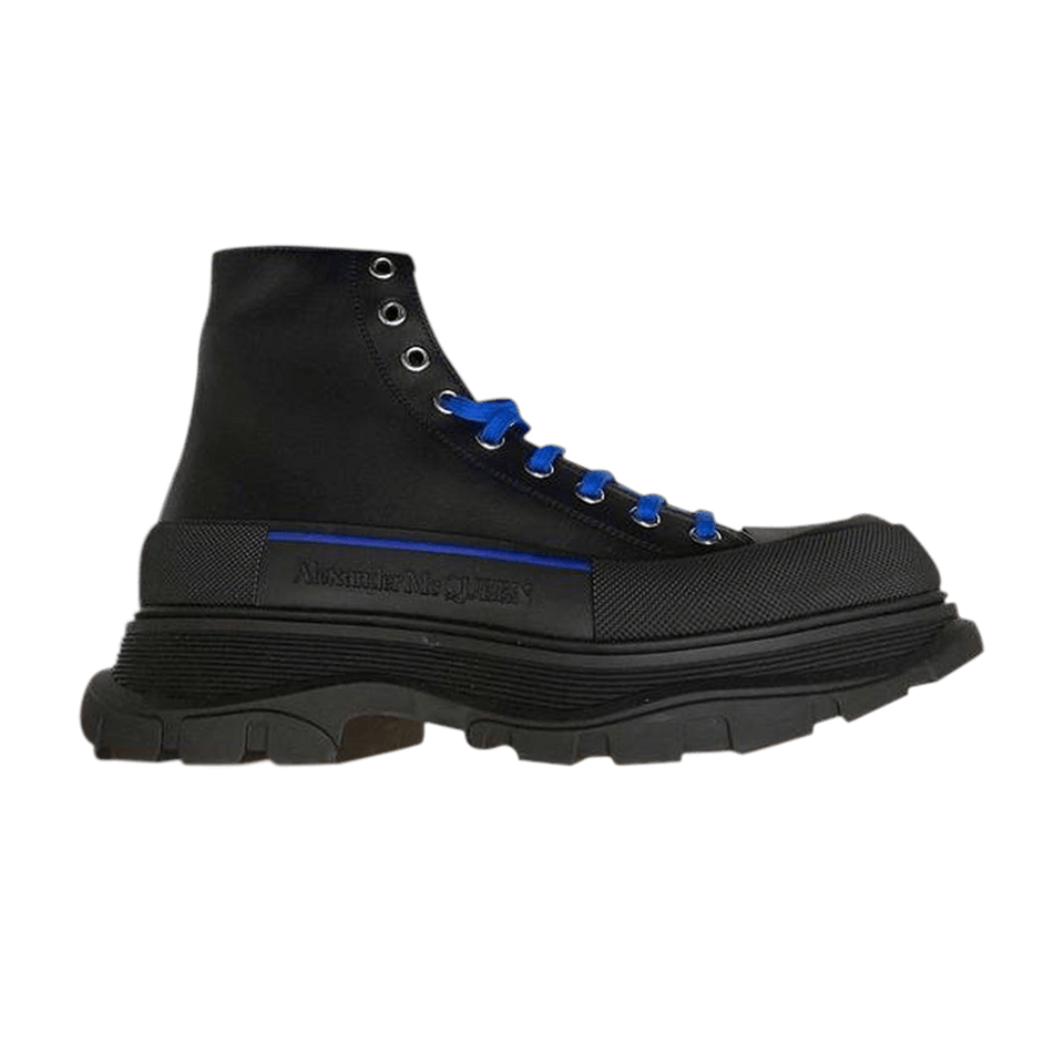 Alexander McQueen Tread Slick Boot Black Ultramarine