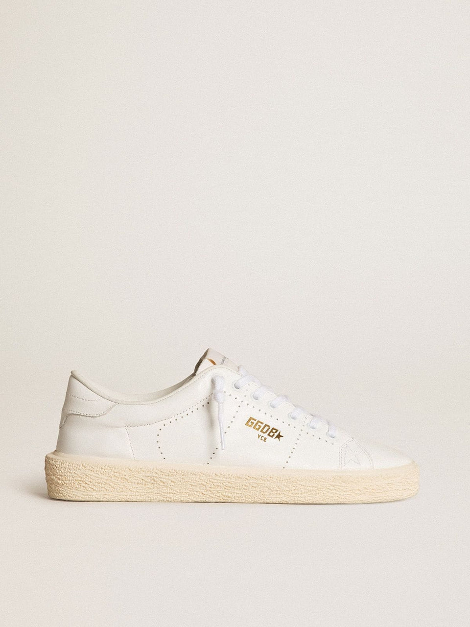 Golden Goose Womens Tennis In White Leather Womens