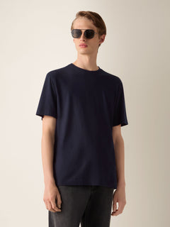Zegna Navy Blue Vellus Aureum T-Shirt